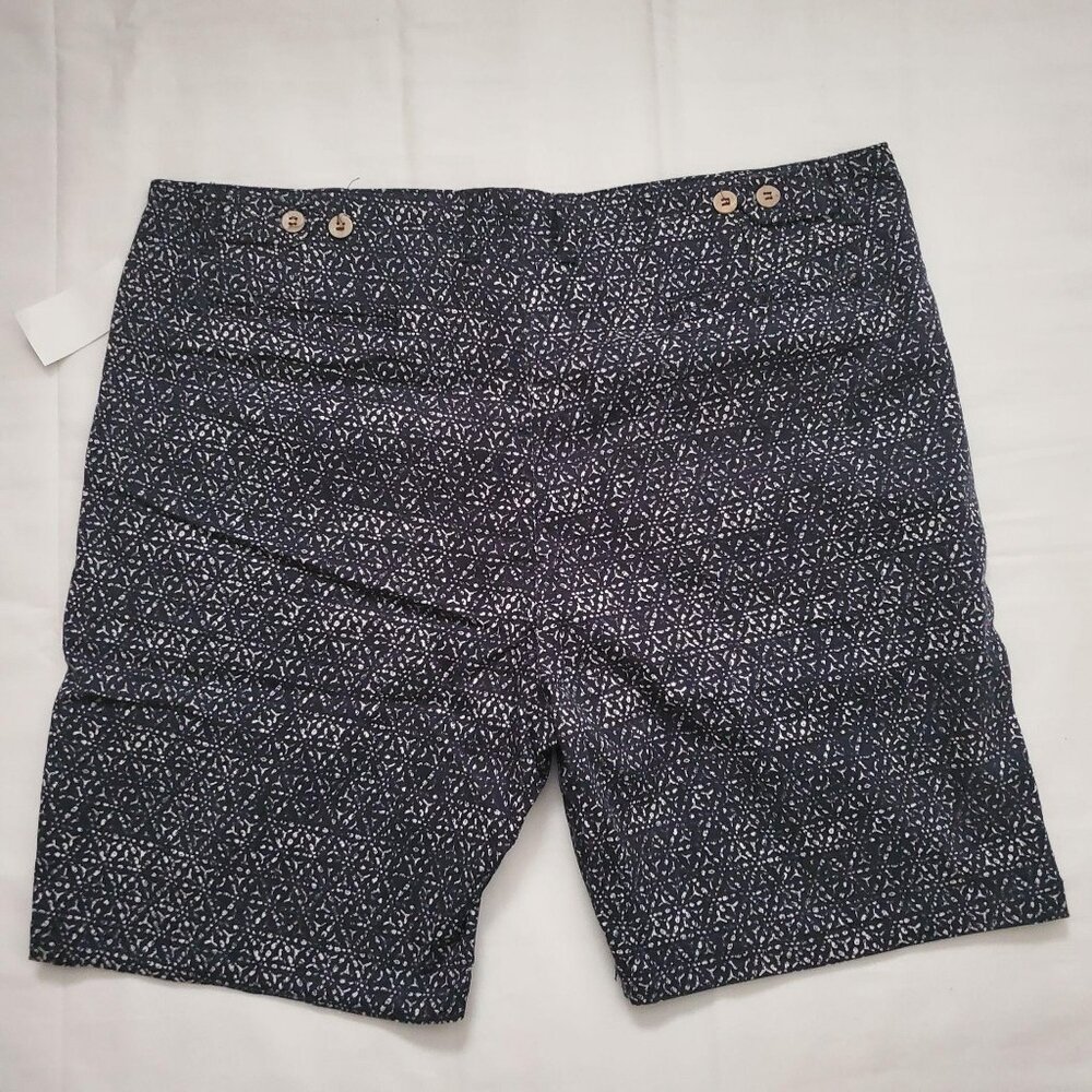 Oxford Lads Men’s Navy Print Patterned Cotton Stretch Walk Shorts Size 38 NWT - Picture 5 of 13